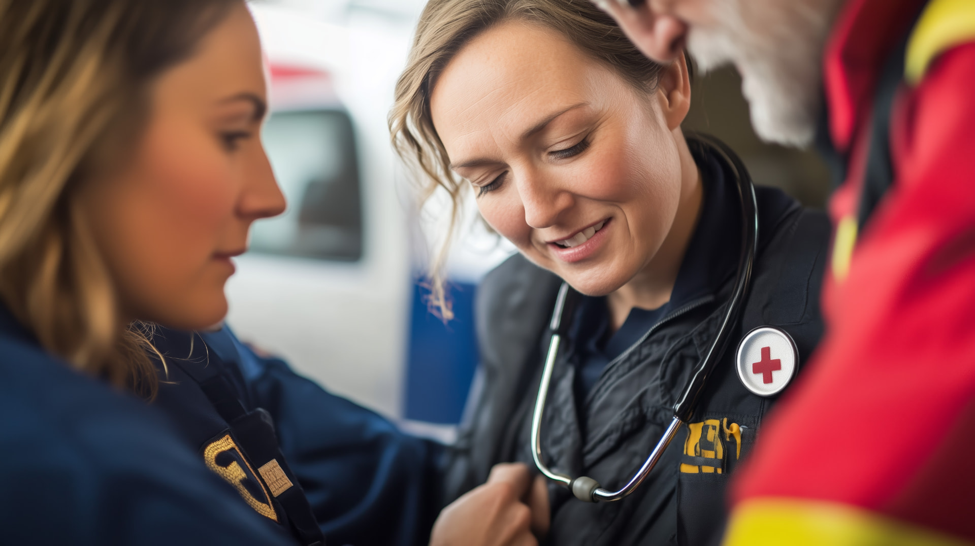 Healthcare professionals collaborating during medical training